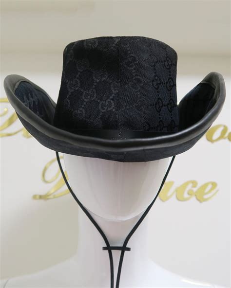 gucci black cowboy hat|gucci hats for men price.